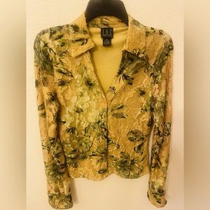 INC Long Sleeve Elegant Lace Blouse